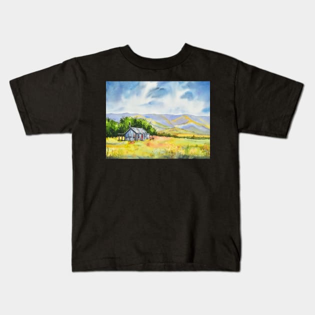 Rain clearing at Homestead Camp Kids T-Shirt by scatterlings